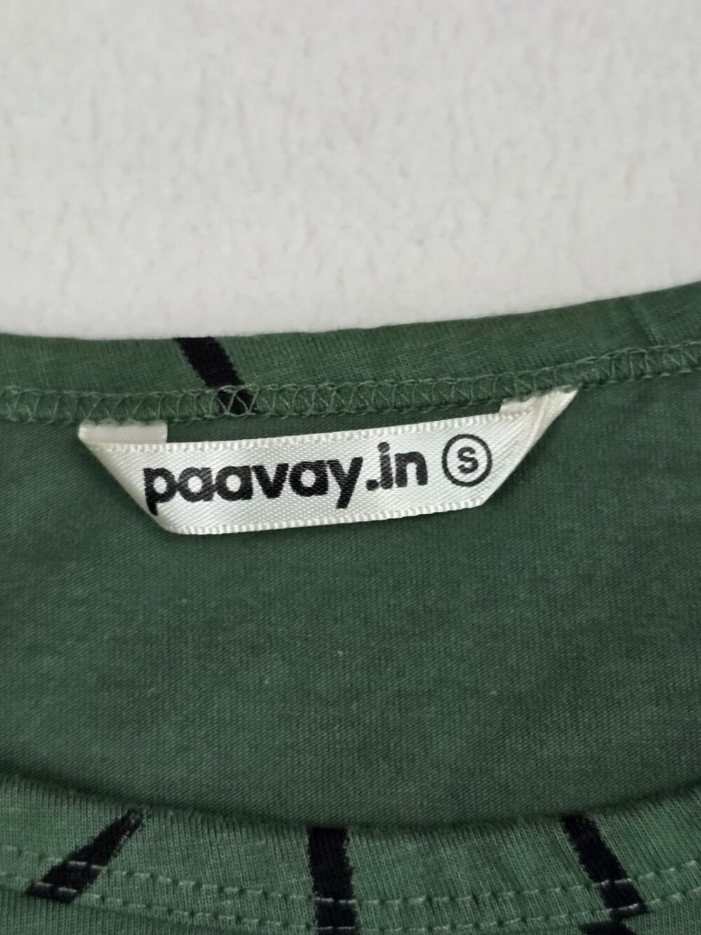 Green Small Short Sleeve Midi Dress With Belted Waist By Paavay - Picture 2 of 3